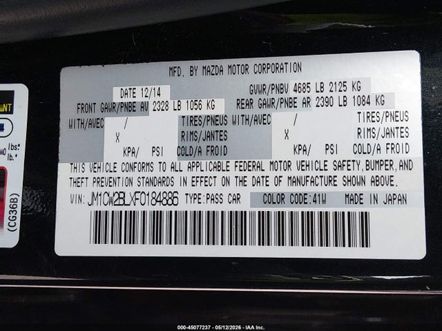 Mazda Mazda5 Sport 2015 JM1CW2BLXF0184886 Image 9