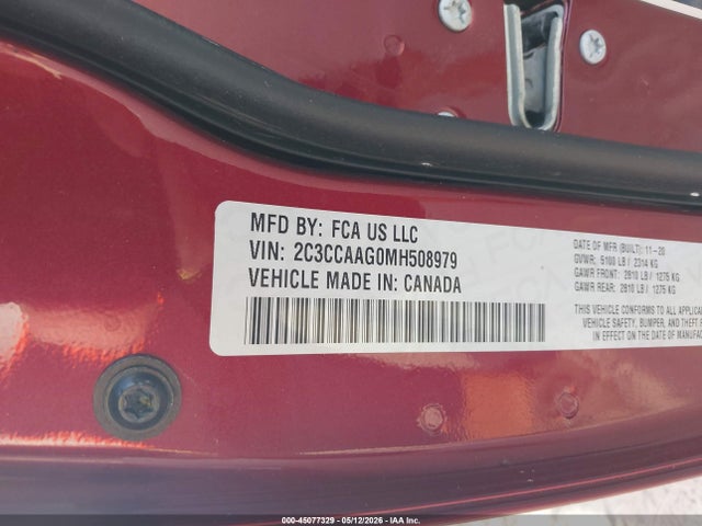 Продаж на аукціоні авто 2021 Chrysler 300 Touring L, vin: 2C3CCAAG0MH508979, номер лоту: 45077329