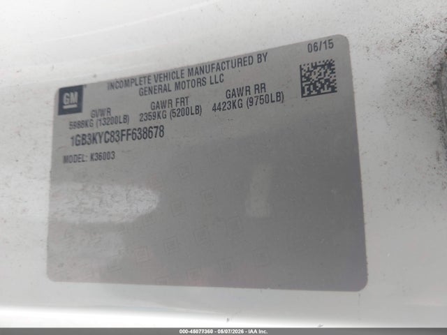 1GB3KYC83FF638678 Chevrolet Silverado 3500hd Chassis Wt