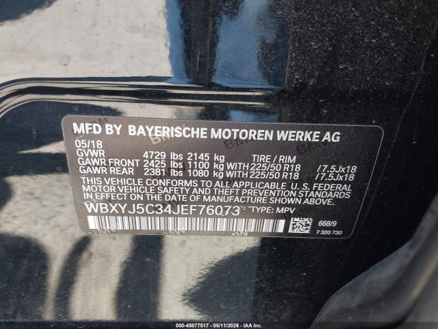 WBXYJ5C34JEF76073 BMW X2 Xdrive28i