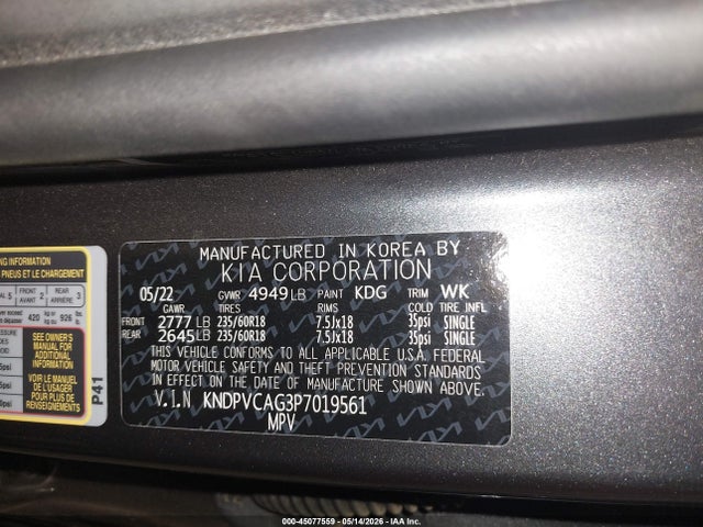 KNDPVCAG3P7019561 KIA Sportage Hybrid Ex