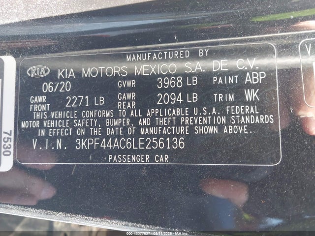 Продажа на аукционе авто 2020 Kia Forte Gt, vin: 3KPF44AC6LE256136, номер лота: 45077627