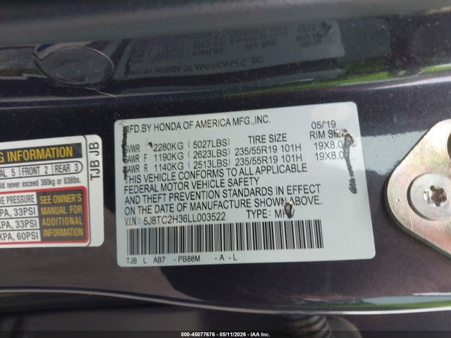 Продажа на аукционе авто 2020 Acura Rdx Standard, vin: 5J8TC2H36LL003522, номер лота: 45077676