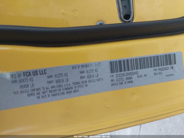 2C3CDXGJ5HH532493 Dodge Charger Daytona 392 Rwd