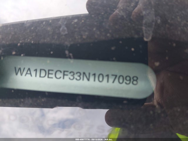 45077776 :رقم المزاد ، WA1DECF33N1017098 vin ، 2022 Audi Q3 Premium 45 Tfsi S Line Quattro Tiptronic مزاد بيع