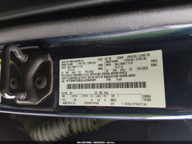 1FTEW1EB5LKD68381 Ford F-150 Xl
