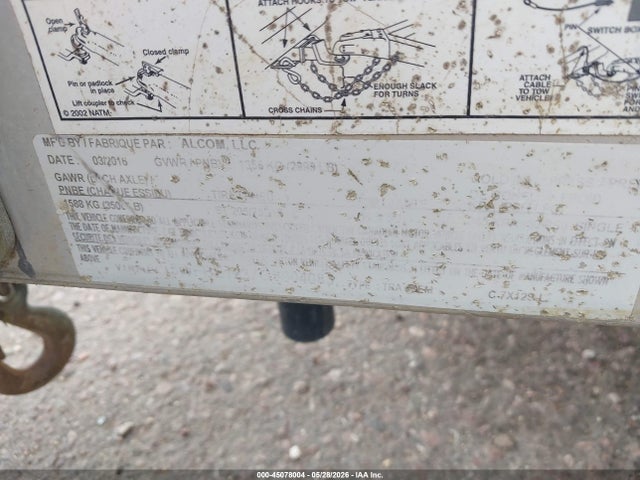 45078004 :رقم المزاد ، AAVZ543 vin ، 2005 Stealth 12 Ft Enclosed Trail مزاد بيع