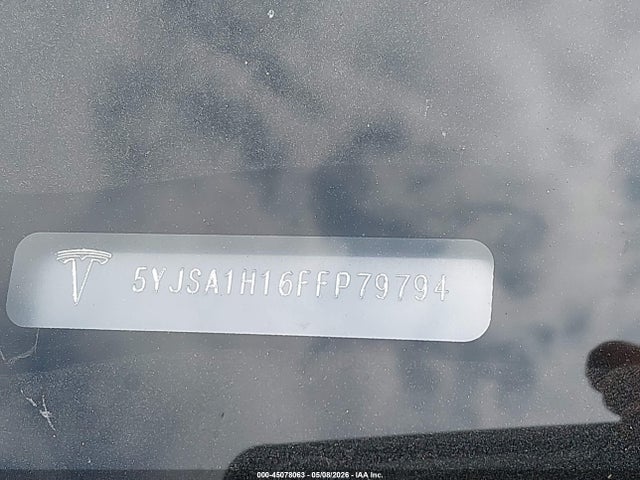 Aukcja sprzedaży 2015 Tesla Model S 60/70/85, vin: 5YJSA1H16FFP79794, numer aukcji: 45078063