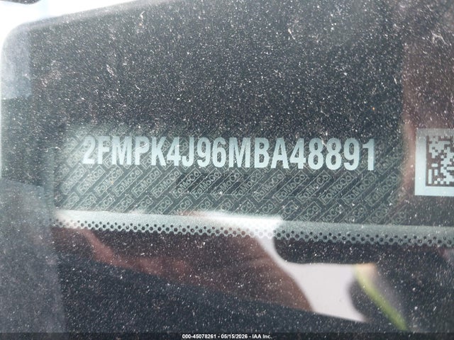 45078261 :رقم المزاد ، 2FMPK4J96MBA48891 vin ، 2021 Ford Edge Sel مزاد بيع