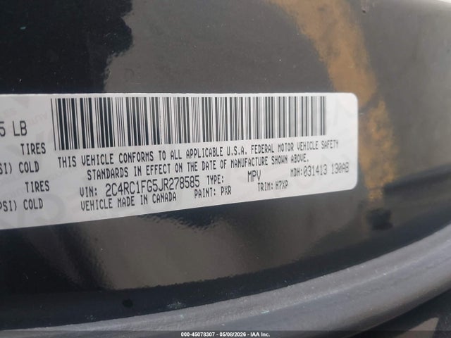 2C4RC1FG5JR278585 Chrysler Pacifica Touring Plus