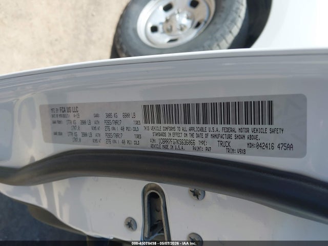 Продаж на аукціоні авто 2019 Ram 1500 Classic Tradesman  4x4 6'4 Box, vin: 1C6RR7FG7KS636066, номер лоту: 45078415