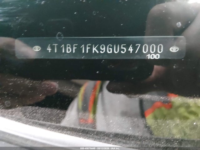 45078449 :رقم المزاد ، 4T1BF1FK9GU547000 vin ، 2016 Toyota Camry Xle مزاد بيع