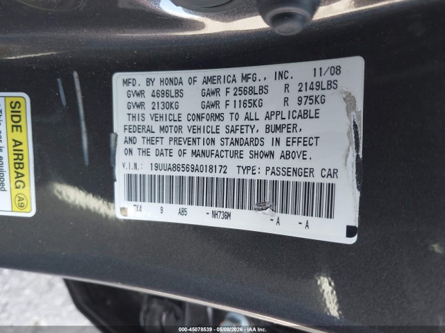 Продажа на аукционе авто 2009 Acura Tl 3.5, vin: 19UUA86569A018172, номер лота: 45078539