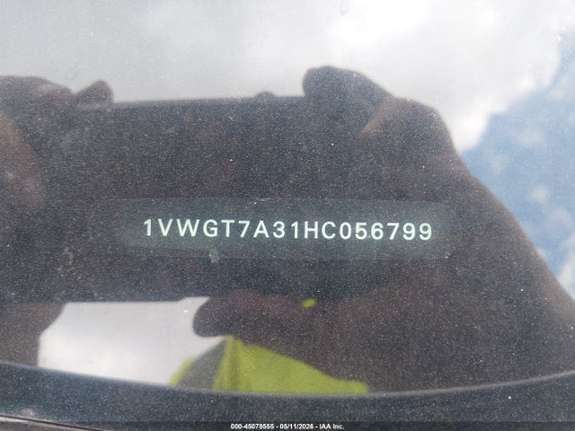 45078555 :رقم المزاد ، 1VWGT7A31HC056799 vin ، 2017 Volkswagen Passat 1.8t Se مزاد بيع