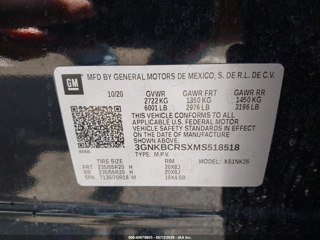Продаж на аукціоні авто 2021 Chevrolet Blazer Fwd 2lt, vin: 3GNKBCRSXMS518518, номер лоту: 45078603
