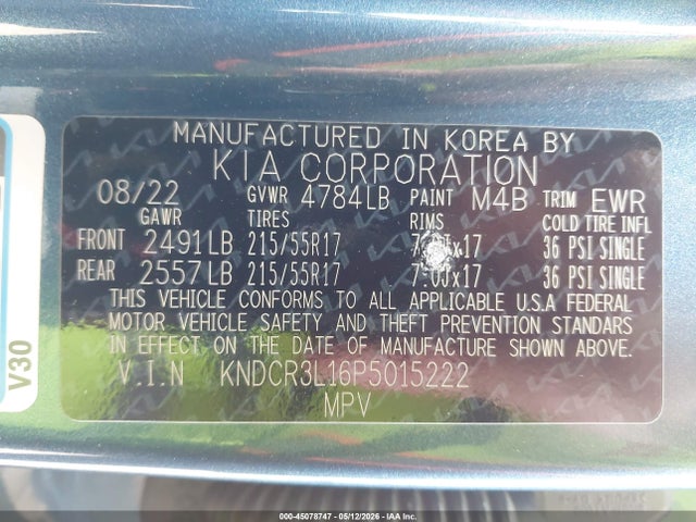 KIA Niro Ev Wind 2023 KNDCR3L16P5015222 Image 9
