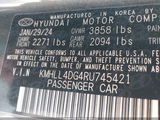 Продаж на аукціоні авто 2024 Hyundai Elantra Se, vin: KMHLL4DG4RU745421, номер лоту: 45078795