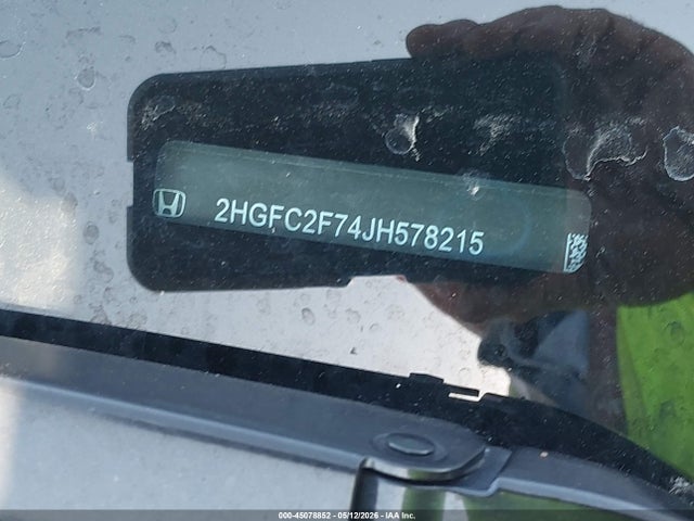 Honda CIVIC EX 2018 2HGFC2F74JH578215 Image 9
