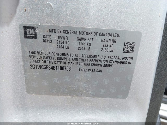 Продаж на аукціоні авто 2014 Chevrolet Impala Limited Ltz, vin: 2G1WC5E34E1100706, номер лоту: 45078930