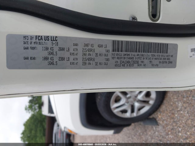 Продаж на аукціоні авто 2018 Jeep Compass Sport 4x4, vin: 3C4NJDAB0JT392282, номер лоту: 45078945