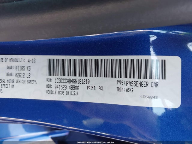 Aukcja sprzedaży 2016 Chrysler 200 Limited, vin: 1C3CCCAB4GN181210, numer aukcji: 45079084