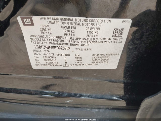 Buick Envision Essence Fwd 2023 LRBFZNR49PD025953 Image 9