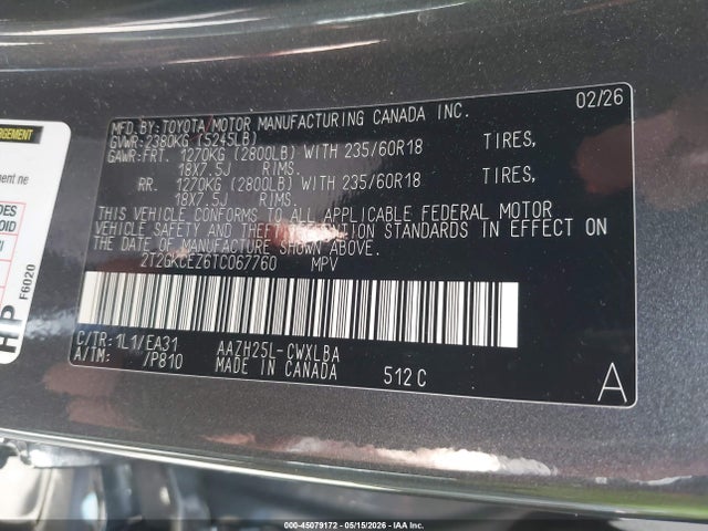 2026 Lexus Nx 350h Premium მანქანა იყიდება აუქციონზე, vin: 2T2GKCEZ6TC067760, აუქციონის ნომერი: 45079172