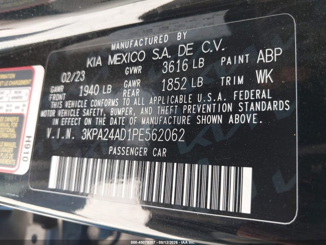 KIA RIO LX 2023 3KPA24AD1PE562062 Image 9