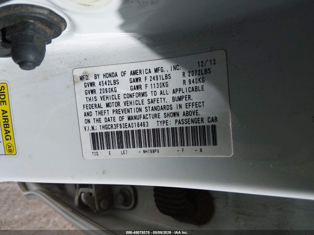1HGCR3F90EA018463 Honda Accord Touring