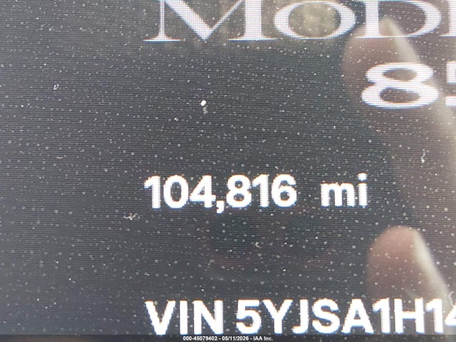 45079402 :رقم المزاد ، 5YJSA1H14EFP31998 vin ، 2014 Tesla Model S P85 مزاد بيع