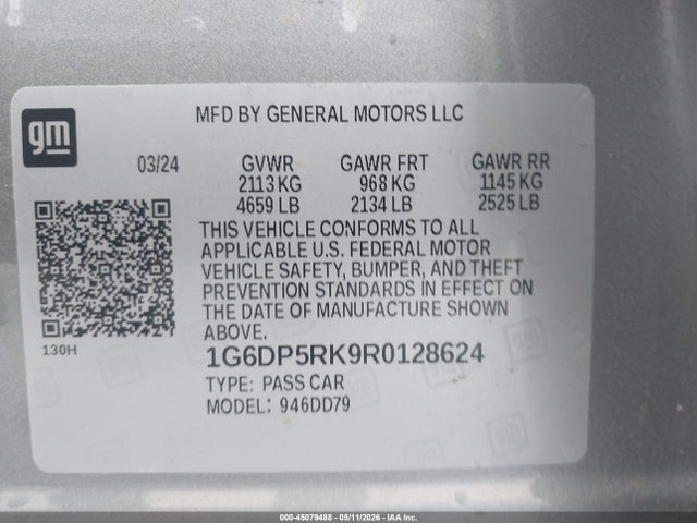 Продаж на аукціоні авто 2024 Cadillac Ct5 Sport, vin: 1G6DP5RK9R0128624, номер лоту: 45079488