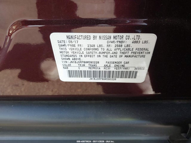 JN1BJ0RP8HM390228 Infiniti QX50