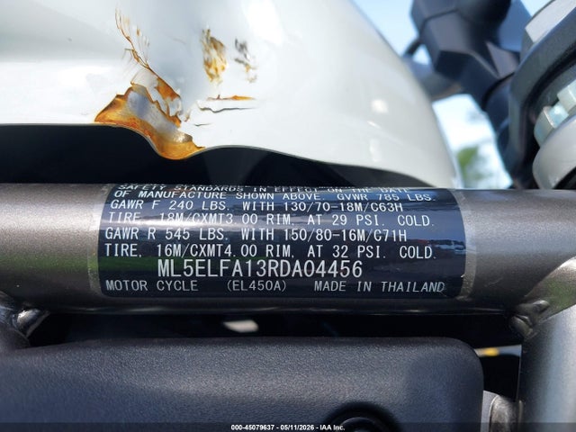 2024 Kawasaki El450 A მანქანა იყიდება აუქციონზე, vin: ML5ELFA13RDA04456, აუქციონის ნომერი: 45079637