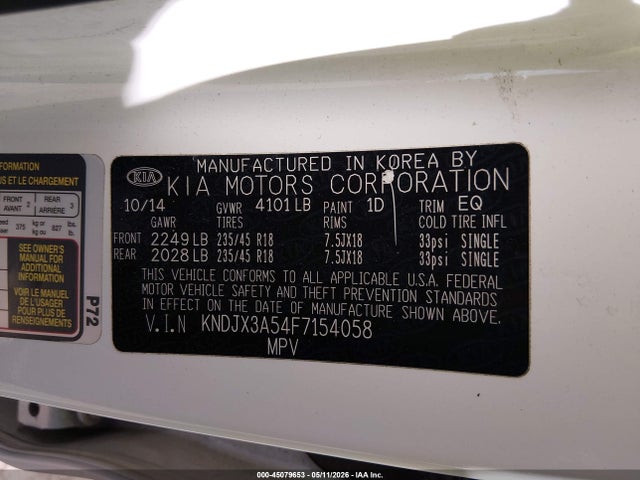 KIA Soul ! 2015 KNDJX3A54F7154058 Image 9