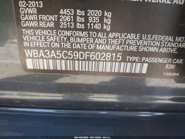 Aukcja sprzedaży 2013 Bmw 328i, vin: WBA3A5C59DF602815, numer aukcji: 45079665