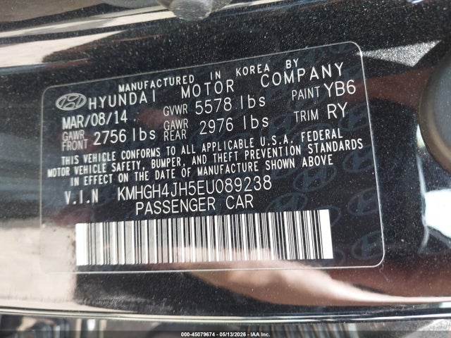 Hyundai Equus Ultimate 2014 KMHGH4JH5EU089238 Image 9