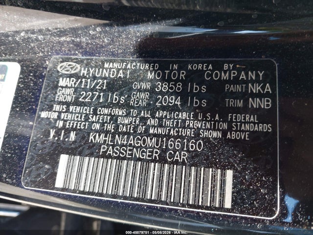 Hyundai ELANTRA SEL 2021 KMHLN4AG0MU166160 Image 9