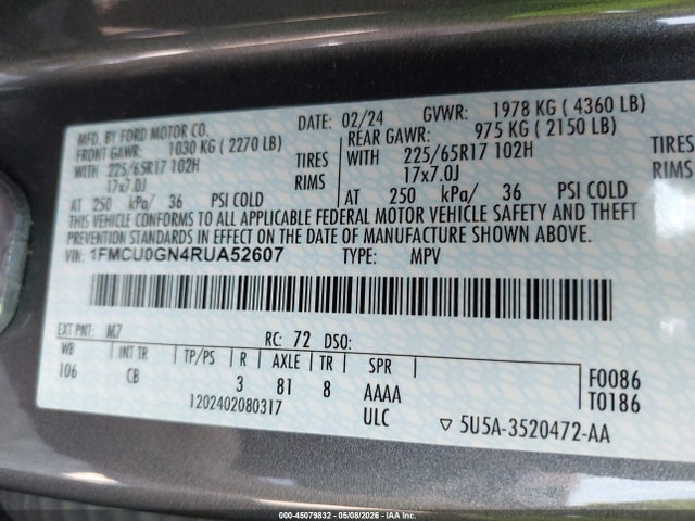 Ford Escape Active 2024 1FMCU0GN4RUA52607 Image 9