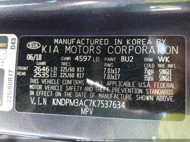 KIA Sportage Lx 2019 KNDPM3AC7K7537634 Image 9