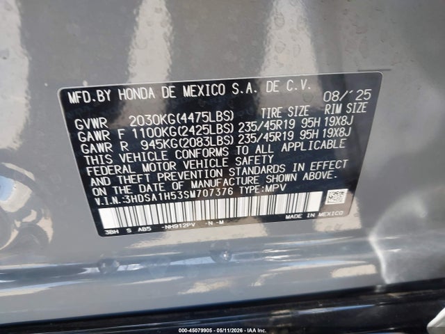 Acura Adx A-spec 2025 3HDSA1H53SM707376 Image 9