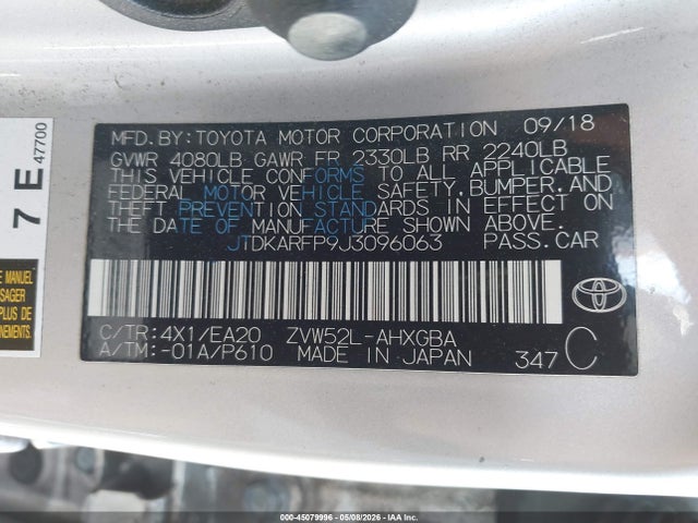 Toyota Prius Prime Advanced 2018 JTDKARFP9J3096063 Image 9