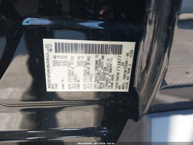 Nissan Rogue Sv Intelligent Awd 2022 5N1BT3BB2NC733877 Image 9