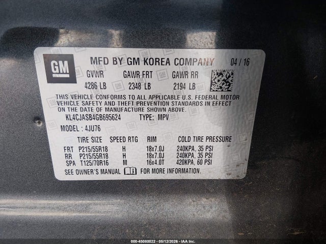 Buick Encore 2016 KL4CJASB4GB695624 Image 9