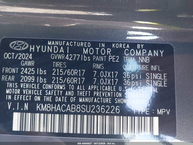Hyundai Kona Se 2025 KM8HACAB8SU236226 Image 9