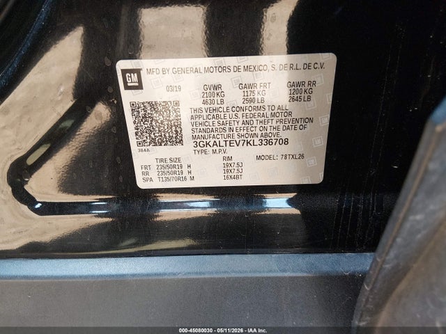 Продажа на аукционе авто 2019 Gmc Terrain Sle, vin: 3GKALTEV7KL336708, номер лота: 45080030