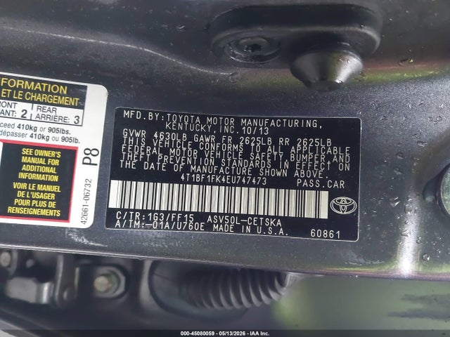 4T1BF1FK4EU747473 Toyota Camry Se Sport