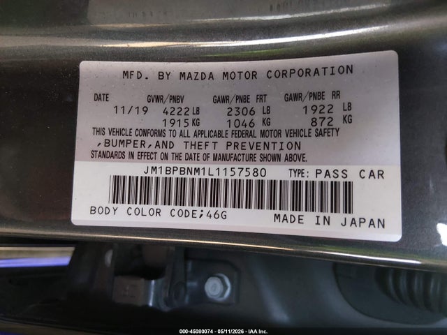 JM1BPBNM1L1157580 Mazda Mazda3 Premium Package