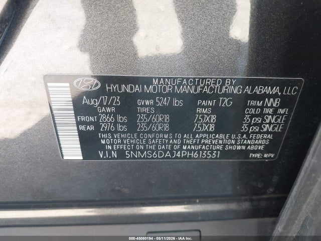 Hyundai Santa Fe Xrt 2023 5NMS6DAJ4PH613531 Image 9