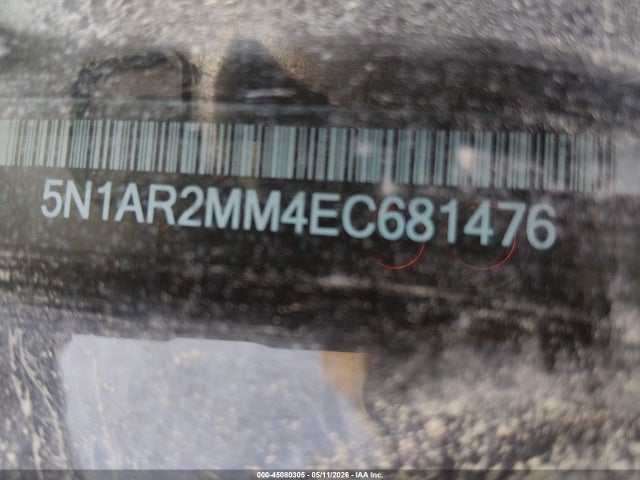 Aukcja sprzedaży 2014 Nissan Pathfinder Platinum, vin: 5N1AR2MM4EC681476, numer aukcji: 45080305