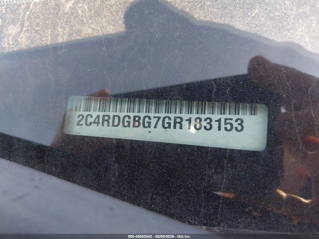 2016 Dodge Grand Caravan Se მანქანა იყიდება აუქციონზე, vin: 2C4RDGBG7GR183153, აუქციონის ნომერი: 45080342